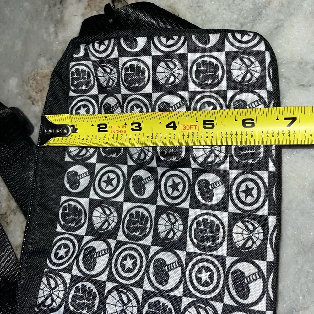 Marvel Iconic Black and White Messenger Bag